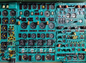 Airplane control panel