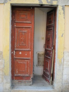 An open door